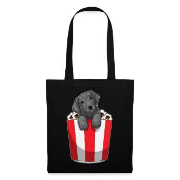 Maïs soufflé du Labrador - Sac en tissu - noir - Devant