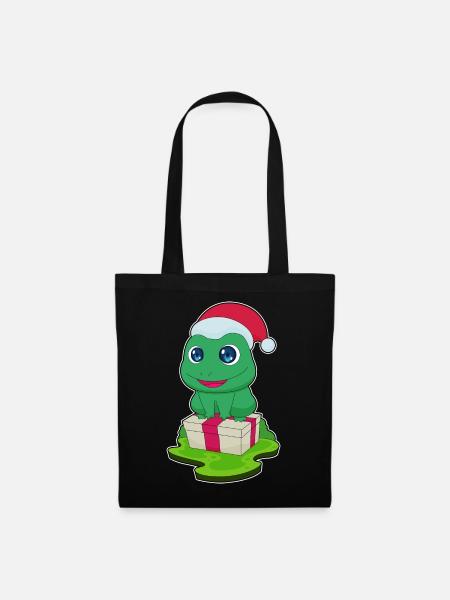 Frosch Weihnachten Paket - Stoffbeutel - Schwarz