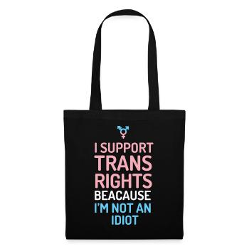 I Support Trans Rights - Tote Bag - black - Front