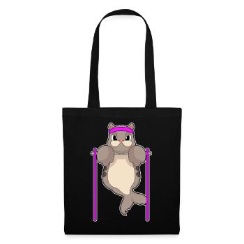 Phoque Bodybuilder Tractions Musculation - Sac en tissu - noir - Devant