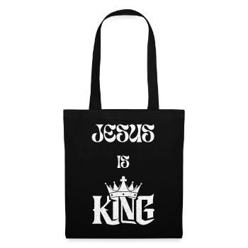 Jésus est roi Conception de personnage étroit - Sac en tissu - noir - Devant