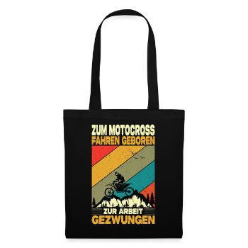 Motocrossfahrer Geschenke Motocross Biker Sprüche - Stoffbeutel - Schwarz - Vorne