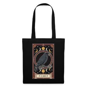 Goth Card Black Crow F-Caw-F - Tote Bag - black - Front
