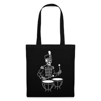Skeleton Drummer in Parade Uniform - Tote Bag - black - Front