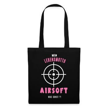 Joueur Airsoft Airsofter Jeu d’Airsoft Air-Soft - Sac en tissu - noir - Devant