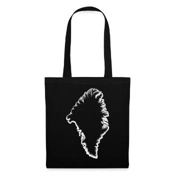 Greenland silhouette white - Tote Bag - black - Front