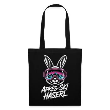 Après-ski bunny hut fun Skier ski bunny - Sac en tissu - noir - Devant