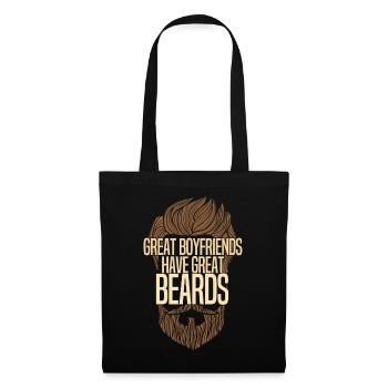 Les super petits amis ont une belle barbe - Sac en tissu - noir - Devant