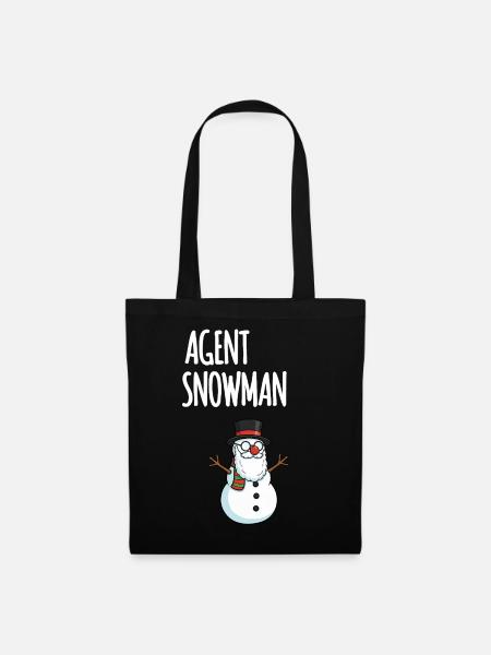 Agent Snowman - Stoffbeutel - Schwarz