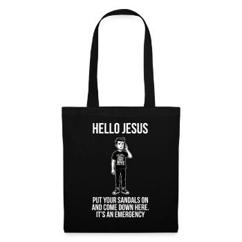 Hello Jesus - Funny Internet Meme - Dark - Tote Bag - black - Front