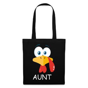 Auntie Turkey Funny Thanksgiving Gift For Aunt - Tote Bag - black - Front