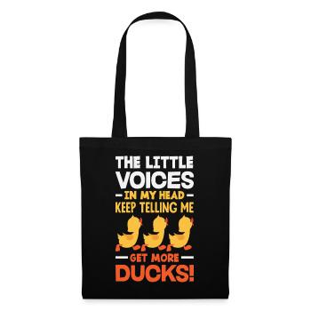 Motifs drôles de canards Citons amoureux de canards - Sac en tissu - noir - Devant
