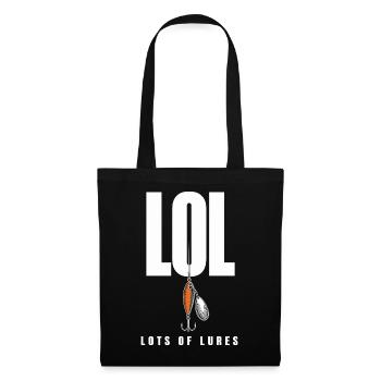 LOL Lots Of Lures Funny Angler Motif for - Tote Bag - black - Front