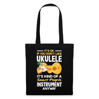 Lustiges Ukulele Designs Und Sprüche - Stoffbeutel - Schwarz - Vorne