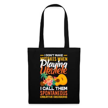 Funny Ukulele Designs and Sayings - Tote Bag - black - Front