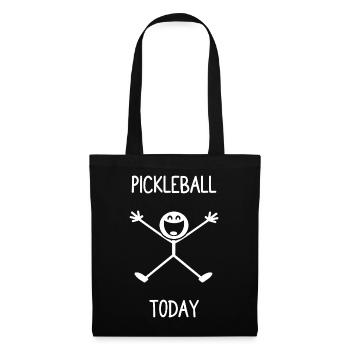 Pickleball today lustiges Pickleball Spieler - Stoffbeutel - Schwarz - Vorne