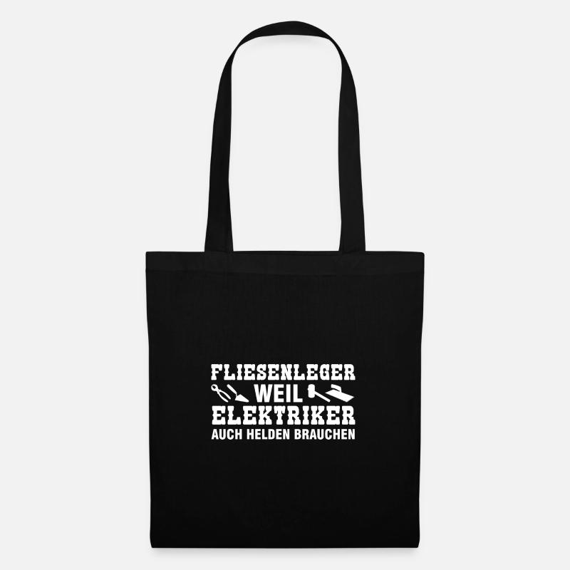 Fliesenleger Beruf Mosaikleger Geschenk - Stoffbeutel - Schwarz