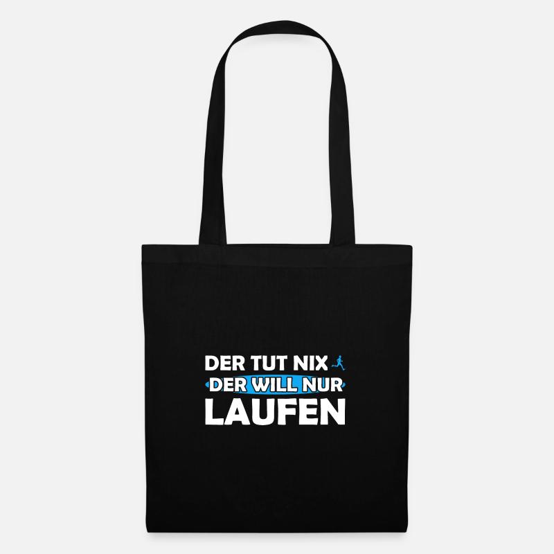 Läufer Sport Jogger Geschenk - Stoffbeutel - Schwarz