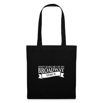 Theater Broadway Theater Geschenk - Stoffbeutel - Schwarz - Vorne