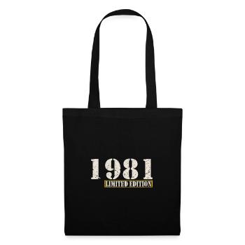 Édition limitée 1981 Naissance anniversaire - Sac en tissu - noir - Devant