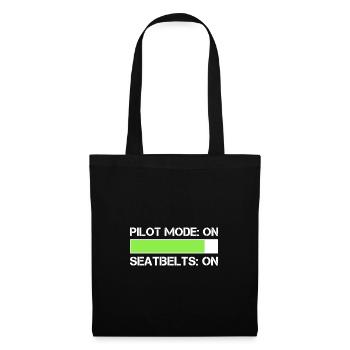 Pilot Pilot Flugzeug Geschenk - Stoffbeutel - Schwarz - Vorne