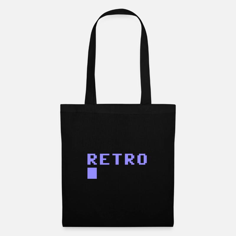 Retro 8bit - Stoffbeutel - Schwarz