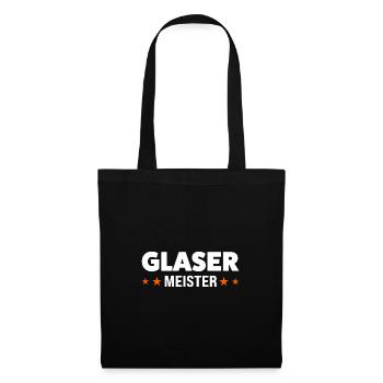 Glaser Meister Glaser Meister Geschenk - Stoffbeutel - Schwarz - Vorne