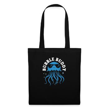 Bubble Buddy - Jellyfish with tentacles, sea creature - Tote Bag - black - Front
