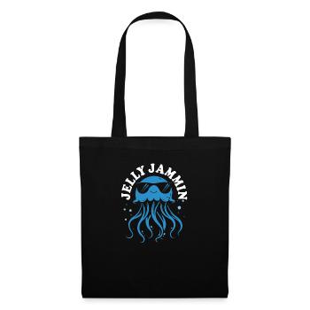 Jelly Jammin Jellyfish with Tentacles, Sea Creatures - Tote Bag - black - Front