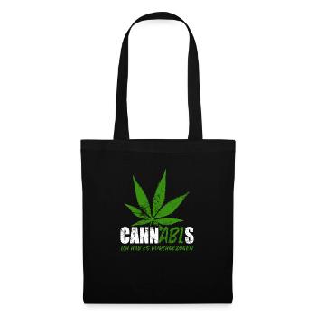 CannABIs Abi durchgezogen - Abitur - Spruch - Stoffbeutel - Schwarz - Vorne