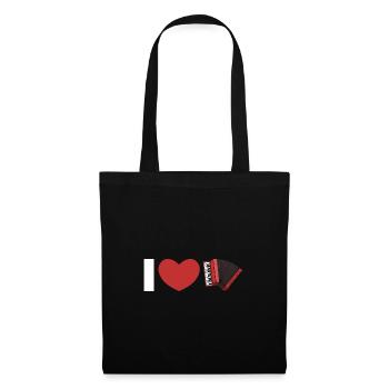 accordéon - Sac en tissu - noir - Devant