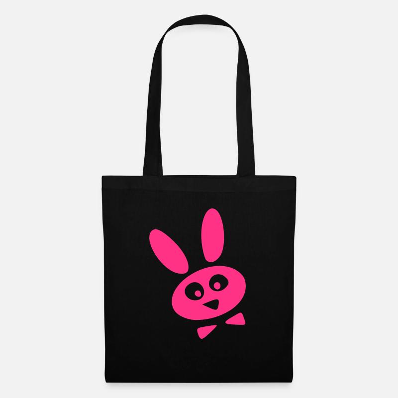 hase - Stoffbeutel - Schwarz