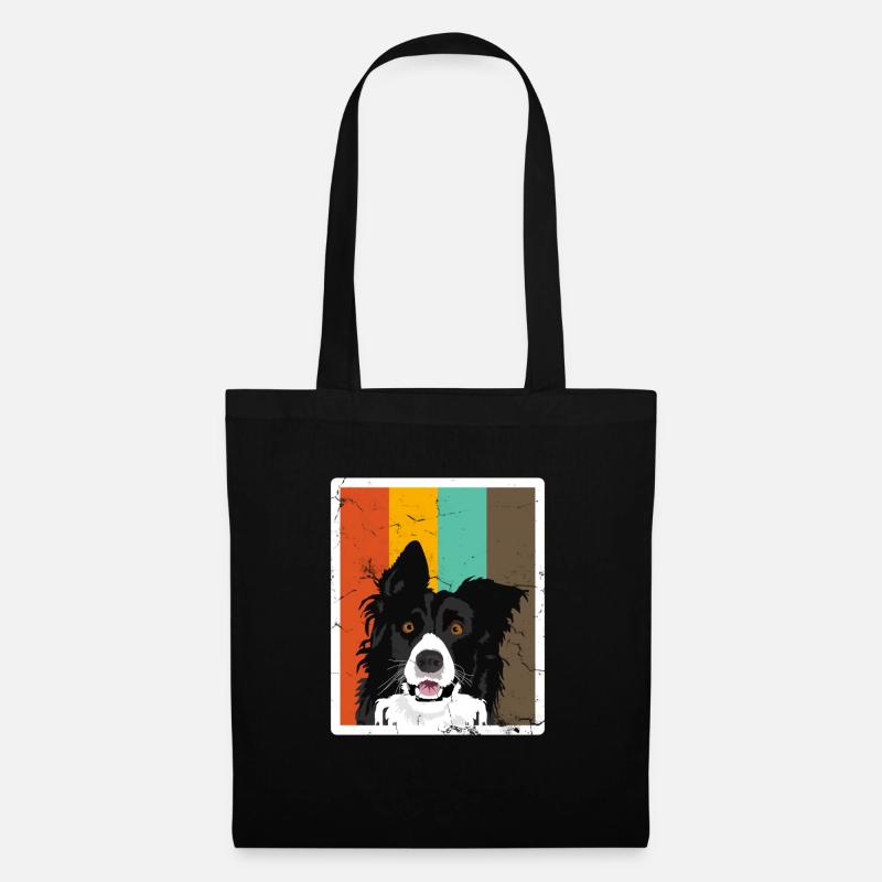 Border Collie - Stoffbeutel - Schwarz