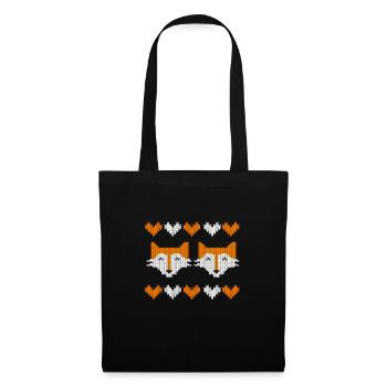 Merry Cfhristmas fox t shirts - Tote Bag - black - Front