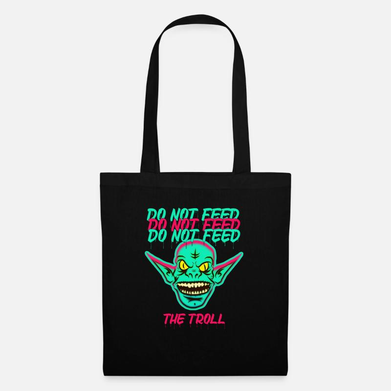 troll - Sac en tissu - noir
