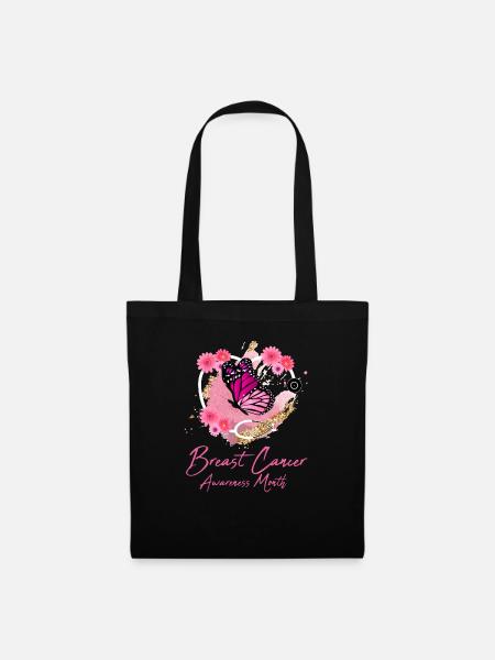 Breast Cancer Awareness Month Krankenschwester - Stoffbeutel - Schwarz