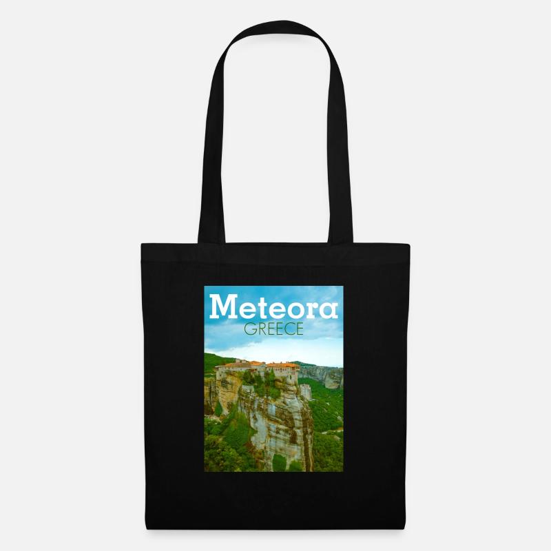 Meteora monastères Grèce - Sac en tissu - noir