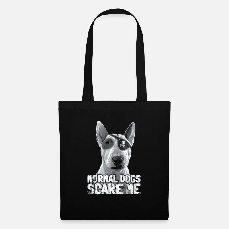 Bullterrier Pirat - Stoffbeutel - Schwarz
