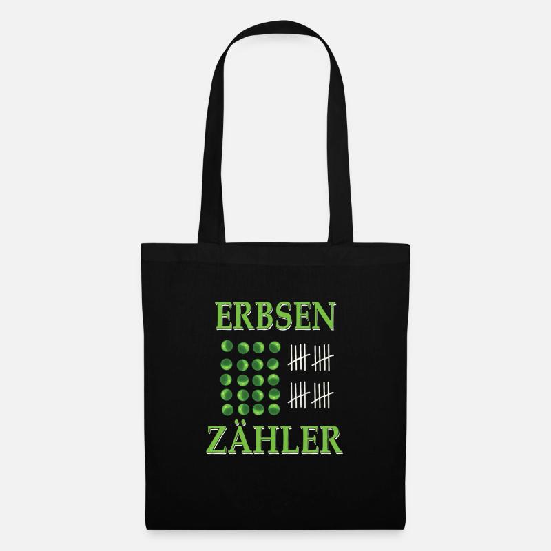 Erbsenzähler - Stoffbeutel - Schwarz