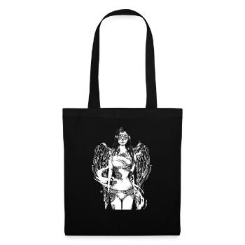 Tattoo Girl - Sac en tissu - noir - Devant