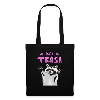 Waschbär- all hail the trash - Stoffbeutel - Schwarz - Vorne