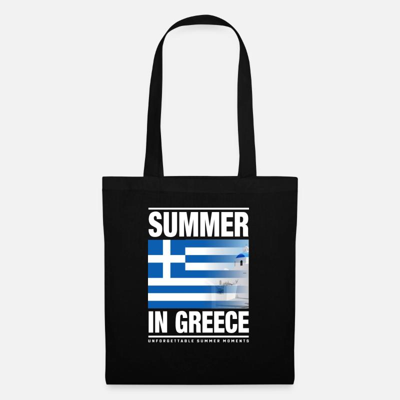 Summer in Greece - Stoffbeutel - Schwarz
