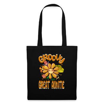 Groovy Great Auntie Family Matching Vintage - Sac en tissu - noir - Devant