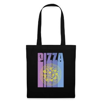 pizza - Sac en tissu - noir - Devant