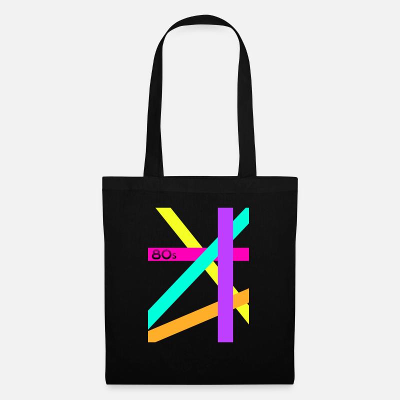 80s Design - Stoffbeutel - Schwarz