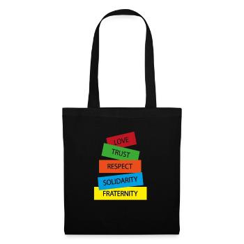 humanitarian values - Sac en tissu - noir - Devant
