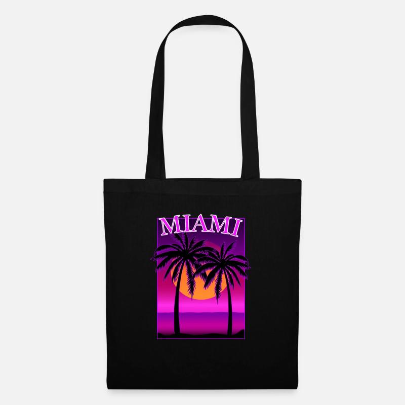 Miami plamen beach - Stoffbeutel - Schwarz