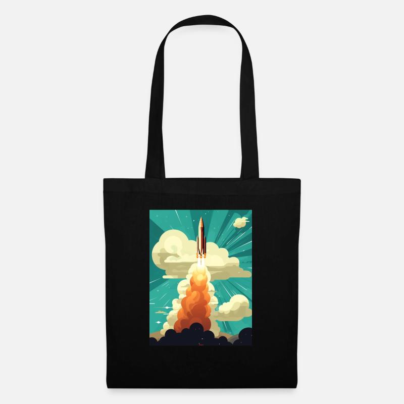 Rocket Launch Raketenstart - Tote Bag - black