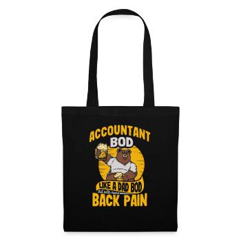 Drôle CPA Citation Comptable Bod Like A Dad Bod - Sac en tissu - noir - Devant