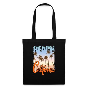 Vintage Flowers beach California retro garden USA - Tote Bag - black - Front